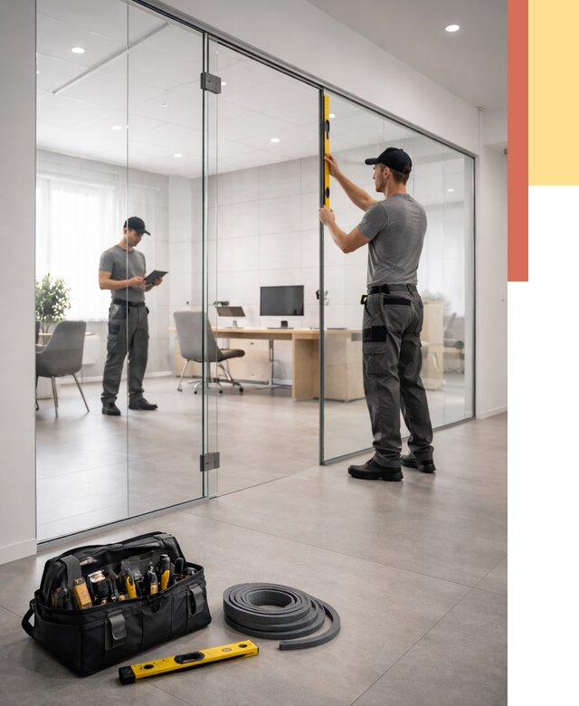 Цельностеклянные перегородки под ключ в Александрове от 10175 руб. — монтаж и цены | ОТДЕЛОЧНИК-Лкн