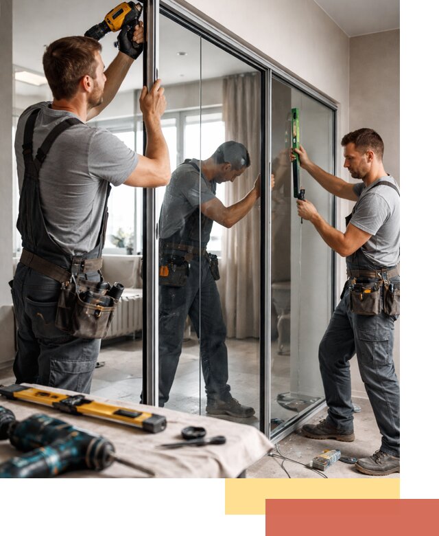 Каркасные стеклянные перегородки под ключ в Александрове