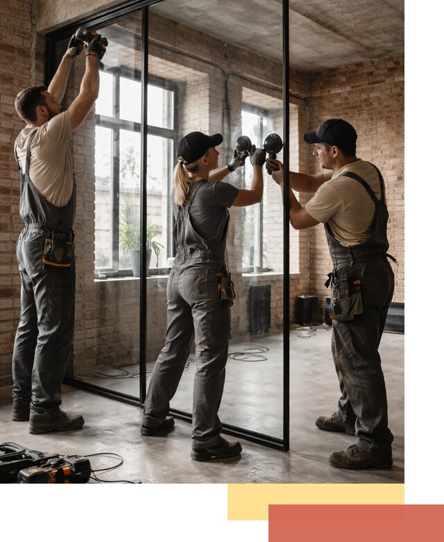 Стеклянные перегородки лофт — изготовление и монтаж в Александрове