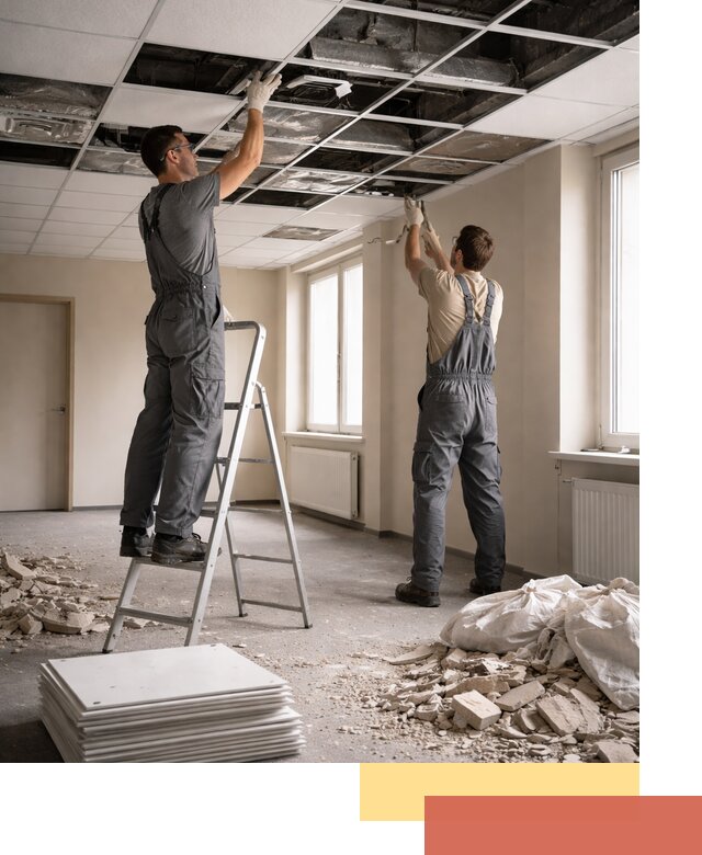 Демонтаж потолков Армстронг профессионально в Александрове