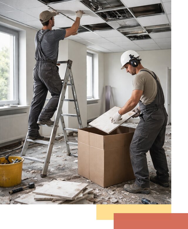 Демонтаж потолочной плитки в Александрове быстро и аккуратно