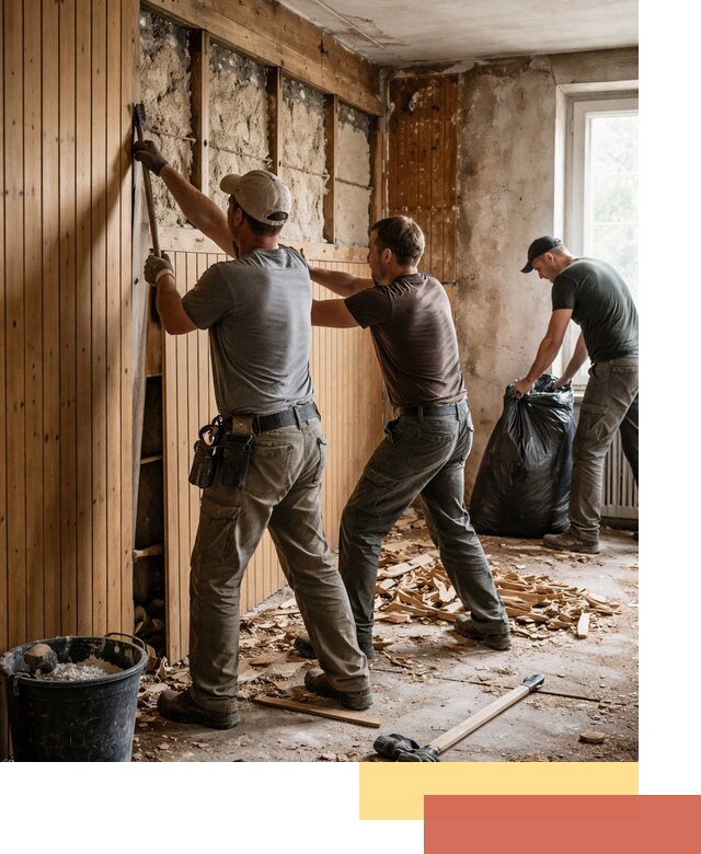 Демонтаж вагонки и вывоз материалов в Александрове