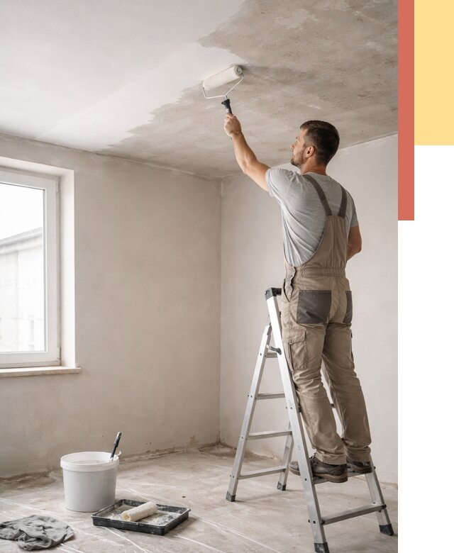 Грунтовка потолка в Александрове от 2678 руб. — быстро и недорого | ОТДЕЛОЧНИК-Лкн