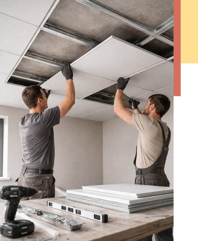 Монтаж кассетного потолка в Александрове от 4820 руб/м2 — установка и сборка | ОТДЕЛОЧНИК-Лкн