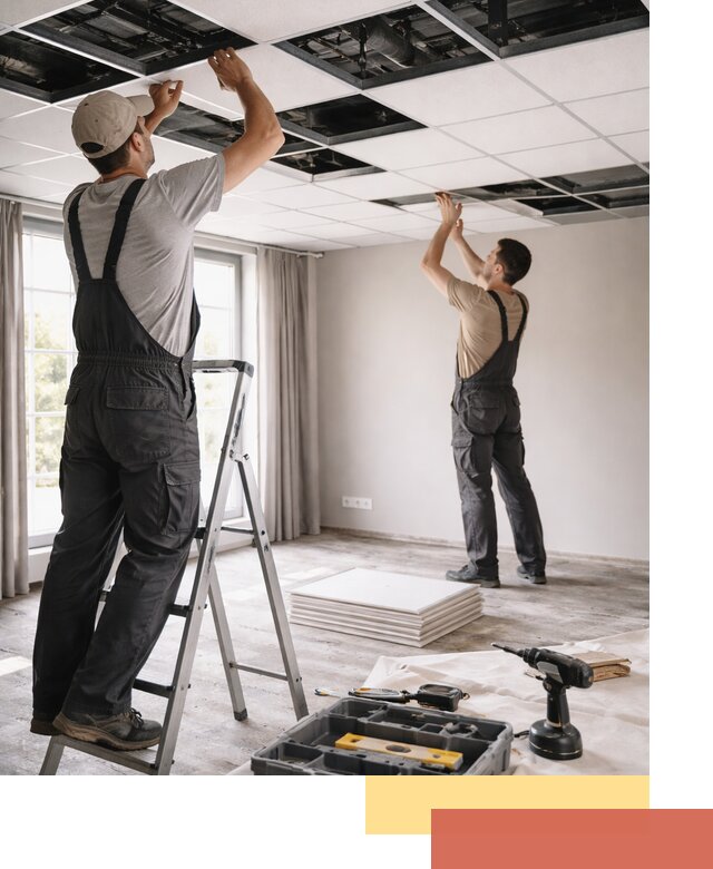 Замена плит подвесного потолка в Александрове быстро и качественно