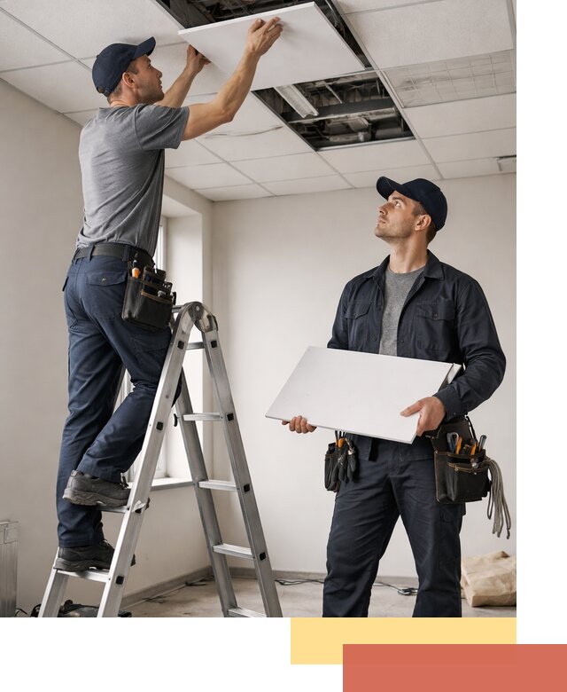 Обслуживание подвесного потолка в Александрове — ремонт и чистка