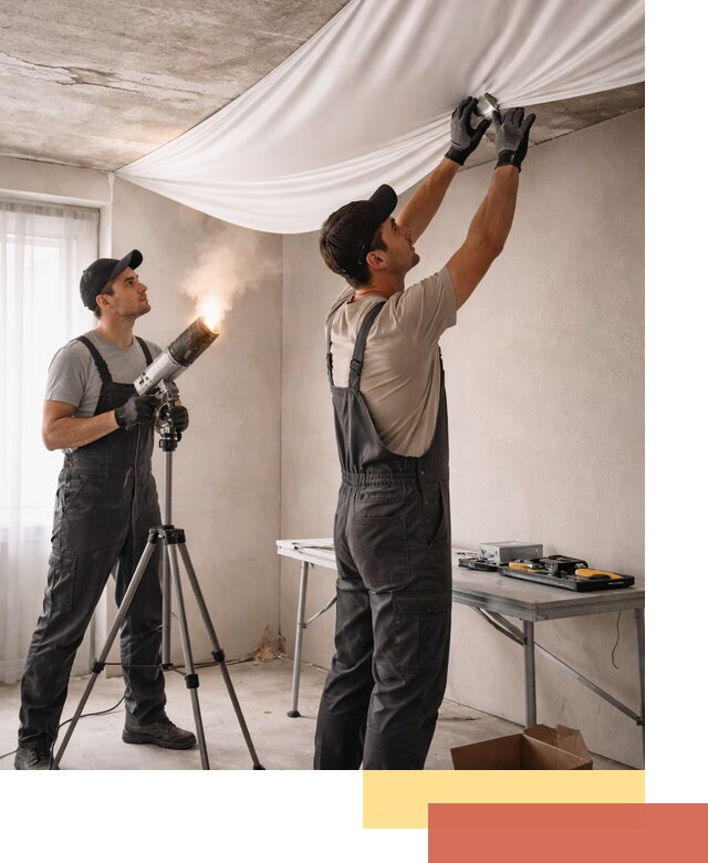 Установка натяжного потолка под ключ в Александрове