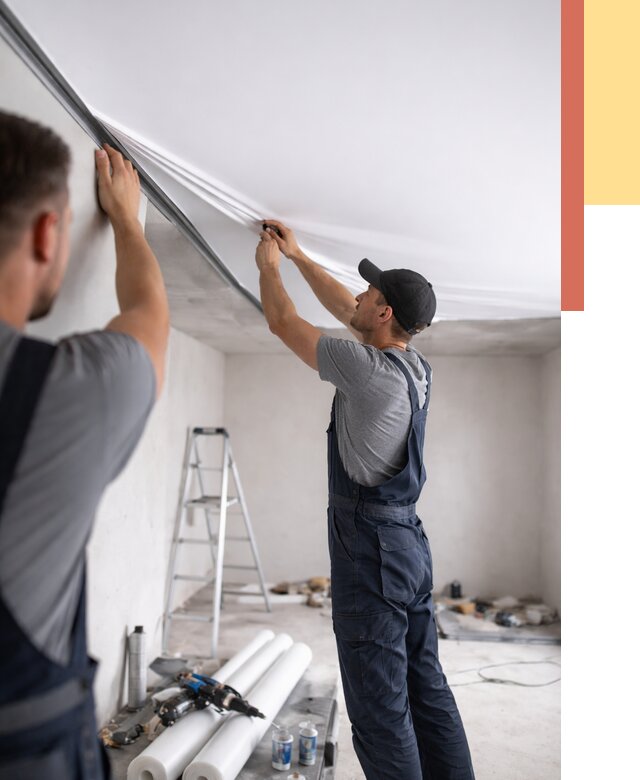 Монтаж матового натяжного потолка в Александрове от 4820 руб./м² — быстро и недорого | ОТДЕЛОЧНИК-Лкн