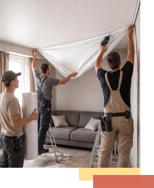 Монтаж сатинового натяжного потолка в Александрове качественно и быстро