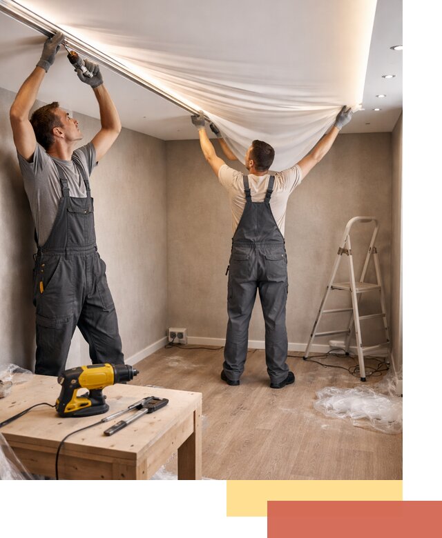 Монтаж натяжного потолка с подсветкой в Александрове цена и сроки