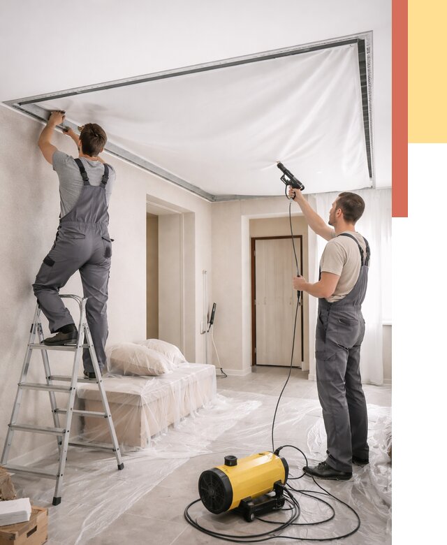 Монтаж натяжного потолка в прихожей в Александрове от 2838 руб. под ключ | ОТДЕЛОЧНИК-Лкн