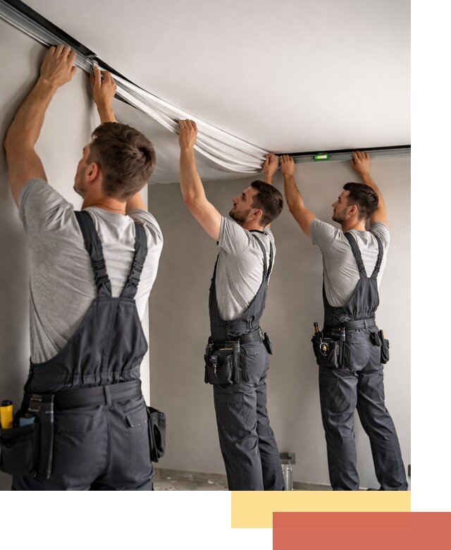 Теневые натяжные потолки в Александрове: монтаж и отделка быстро и качественно