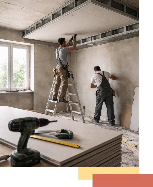 Двухуровневый потолок из гипсокартона в Александрове