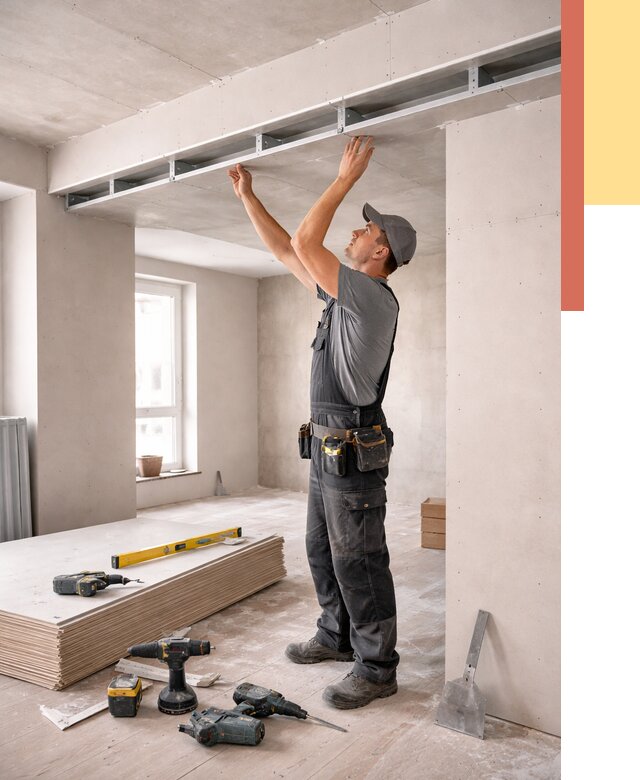 Потолок из гипсокартона с нишей в Александрове от 1339 руб. под ключ | ОТДЕЛОЧНИК-Лкн