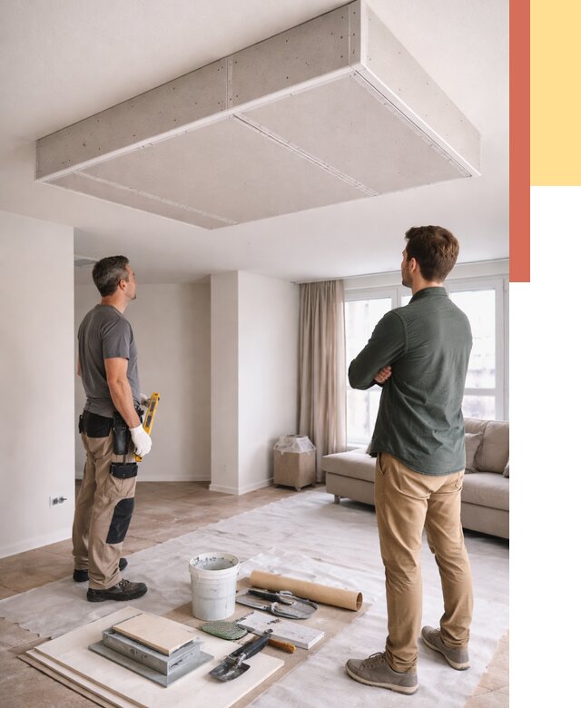 Короб на потолке из гипсокартона в Александрове от 2356 руб. — монтаж и услуги под ключ | ОТДЕЛОЧНИК-Лкн