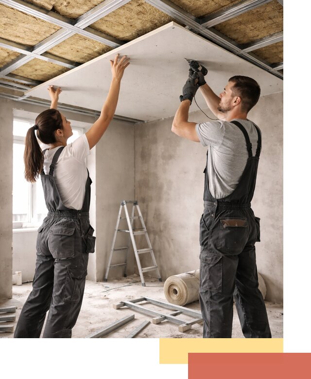 Звукоизоляция потолка из ГКЛ в Александрове профессионально и надежно