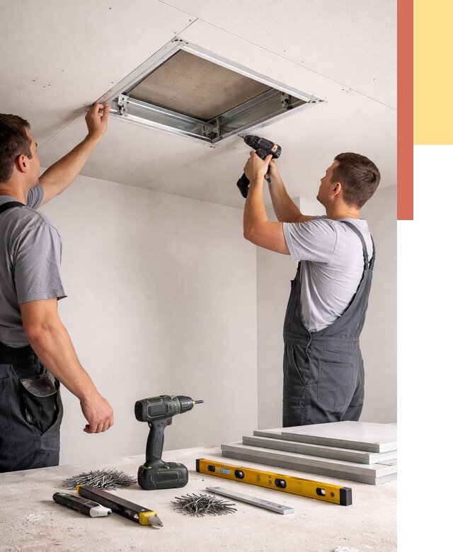 Установка люка в потолок ГКЛ в Александрове от 2678 руб. под ключ | ОТДЕЛОЧНИК-Лкн