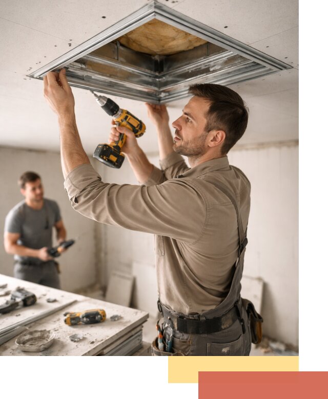 Монтаж люка в потолок из ГКЛ в Александрове