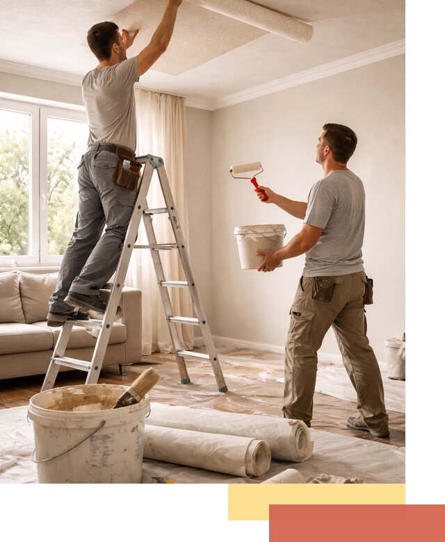 Поклейка обоев на потолок в Александрове — качественно и быстро