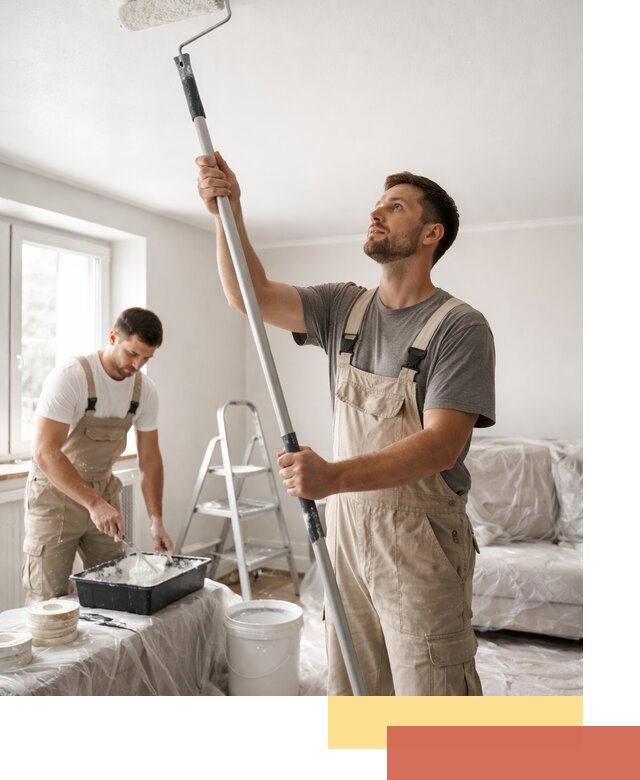 Покраска потолка водоэмульсионной краской в Александрове