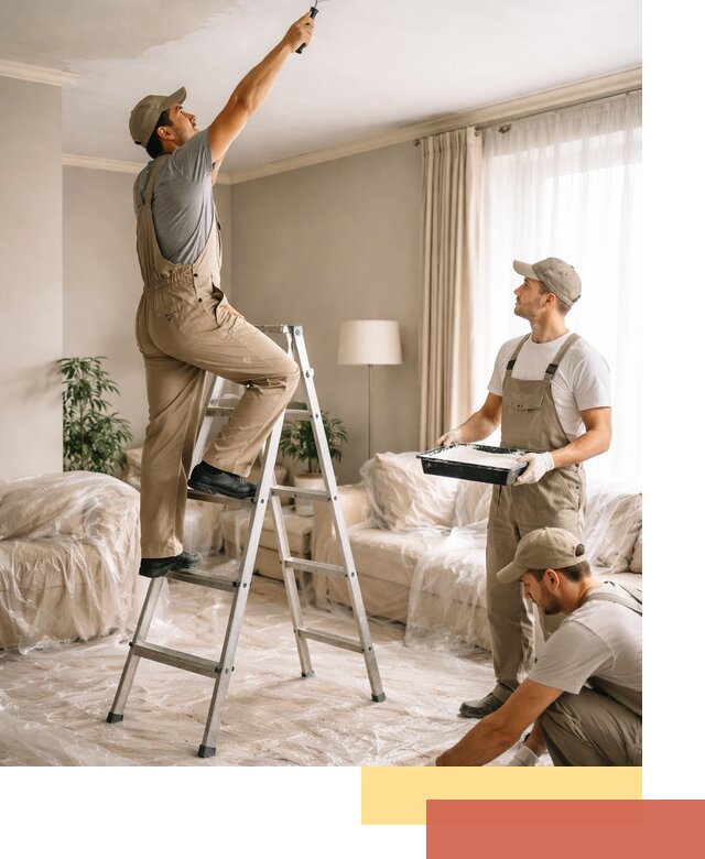 Покраска потолков акриловой краской в Александрове качественно и быстро