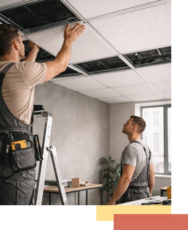 Монтаж потолочной плитки в Александрове качественно и в срок