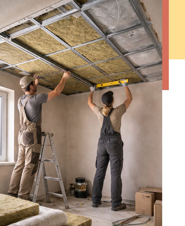 Шумоизоляция потолка в Александрове от 1339 руб. под ключ — услуги ОТДЕЛОЧНИК-Лкн