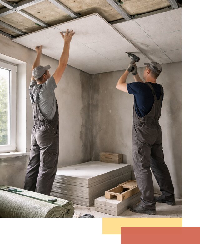 Шумоизоляция потолка панелями ЗИПС в Александрове